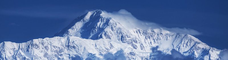 Denali (McKinley) peak in Alaska, USA